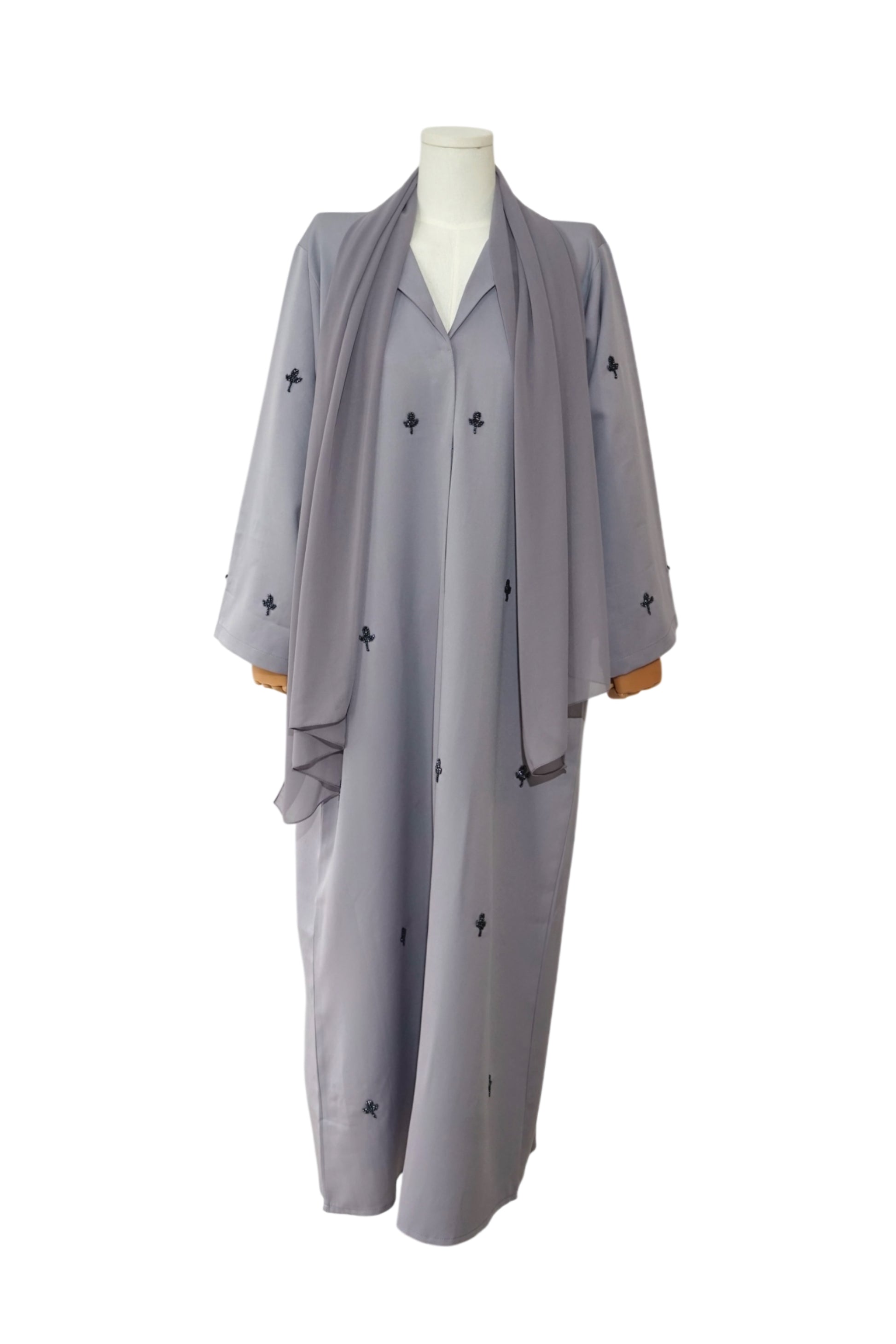 Slate Lavender – 2-Piece Abaya Set