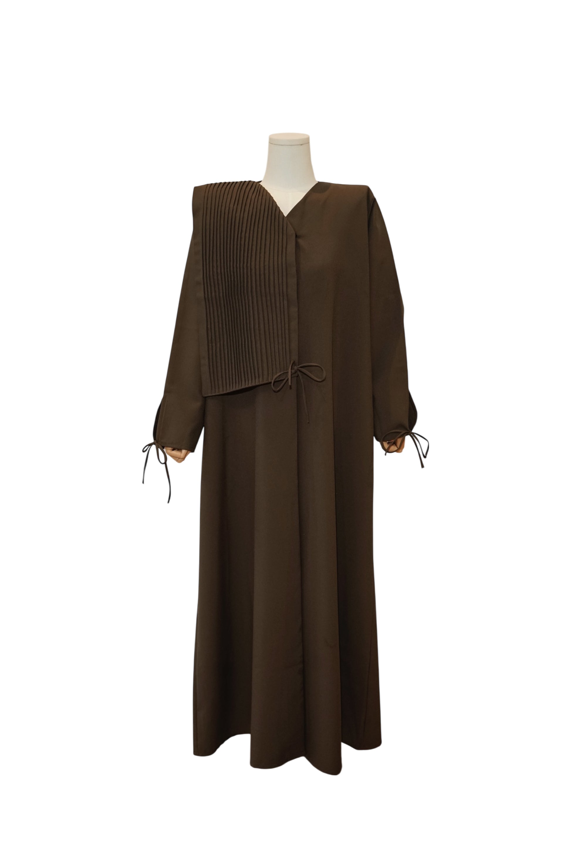 Cocoa Folds – 2-Piece Abaya Set