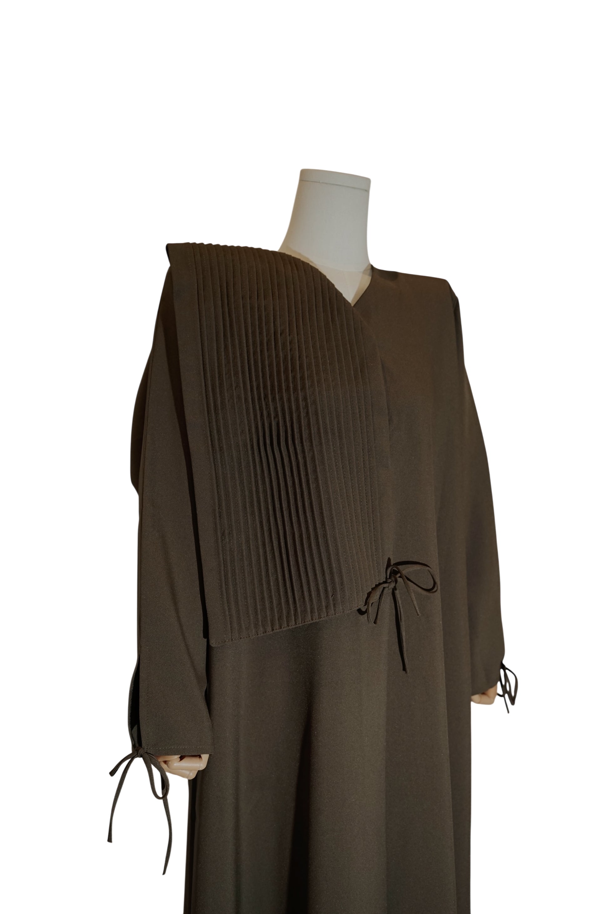 Cocoa Folds – 2-Piece Abaya Set