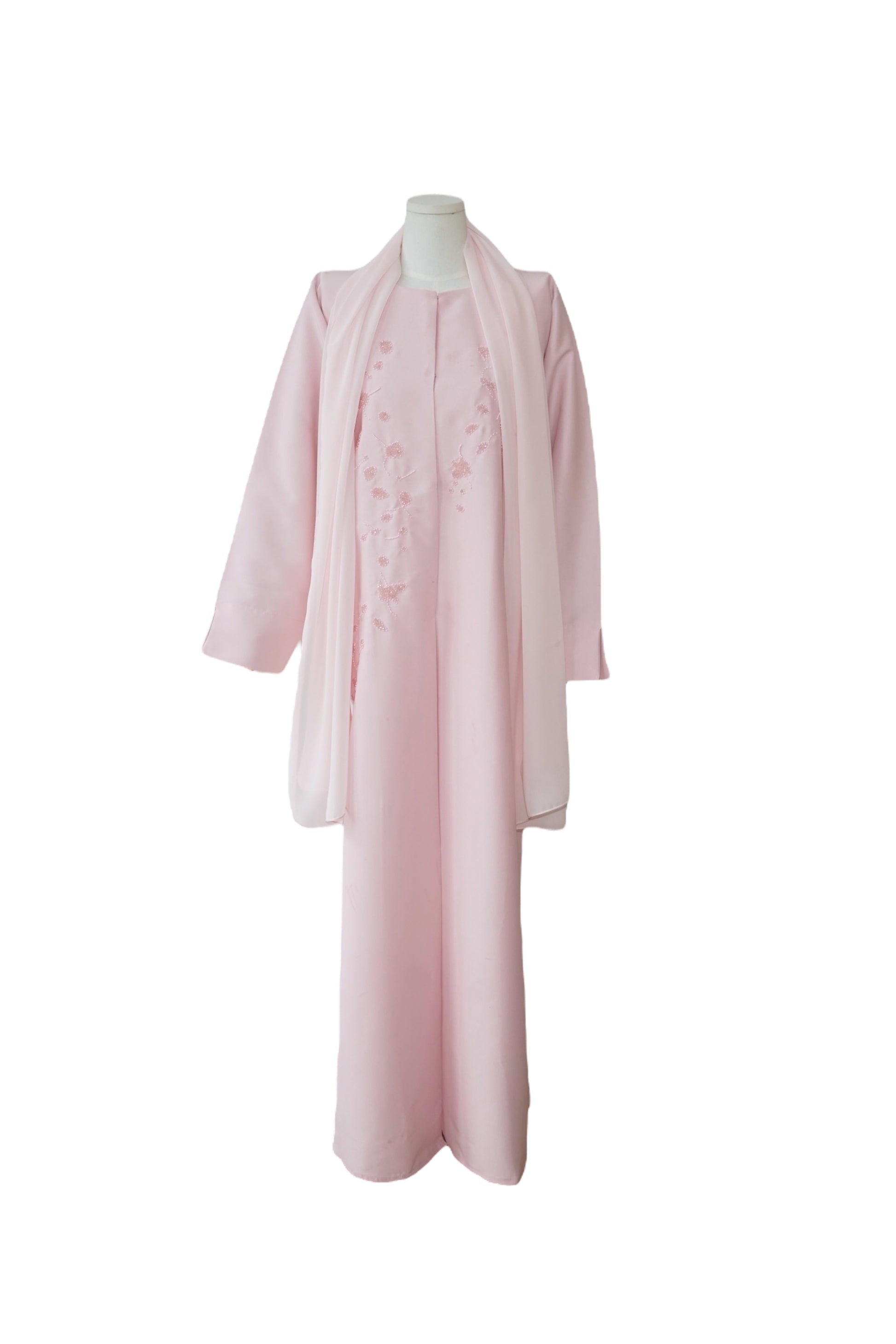 Blush Elegance – 2-Piece Abaya Set