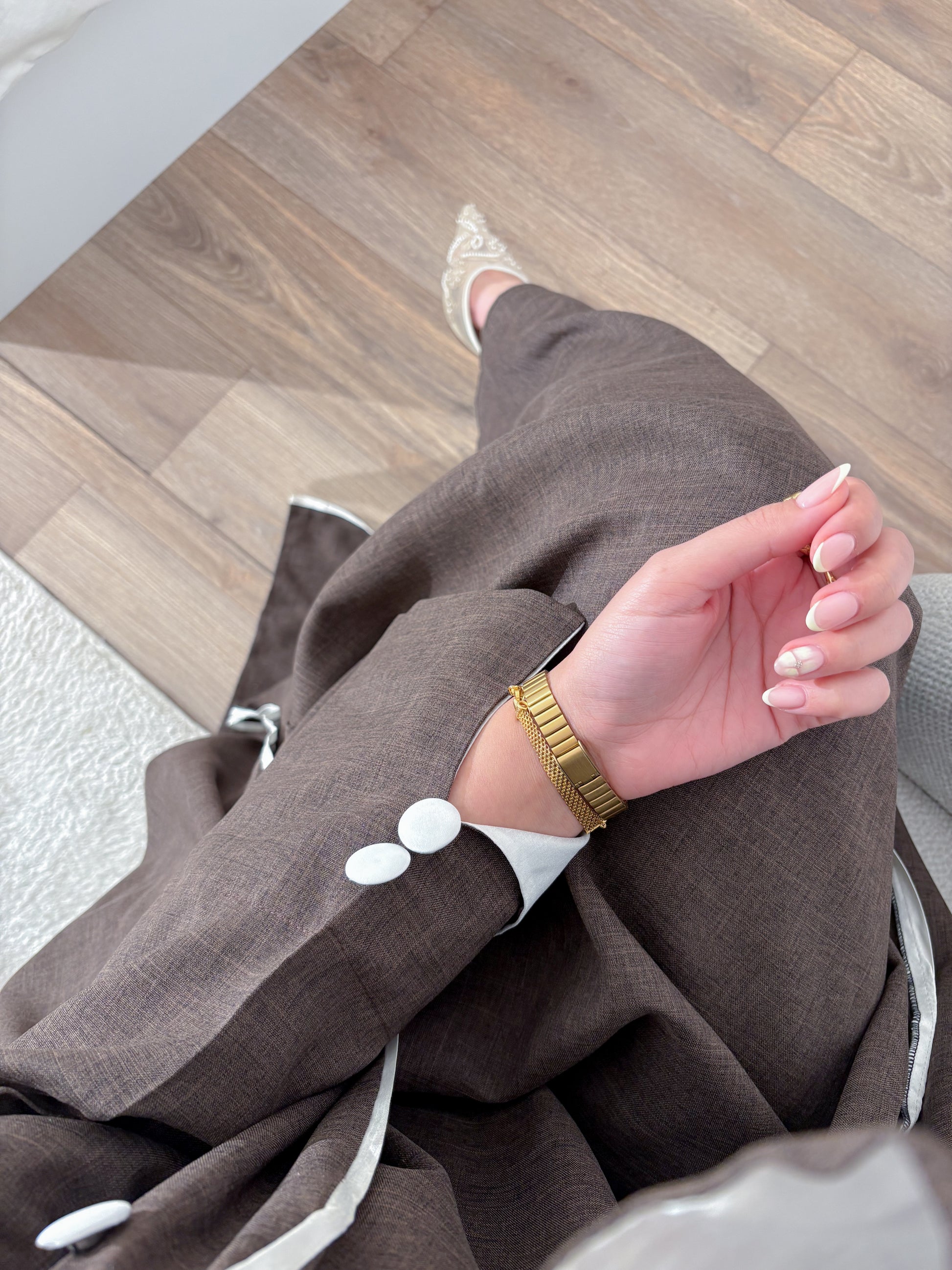 Mocha – 3-Piece Abaya Set