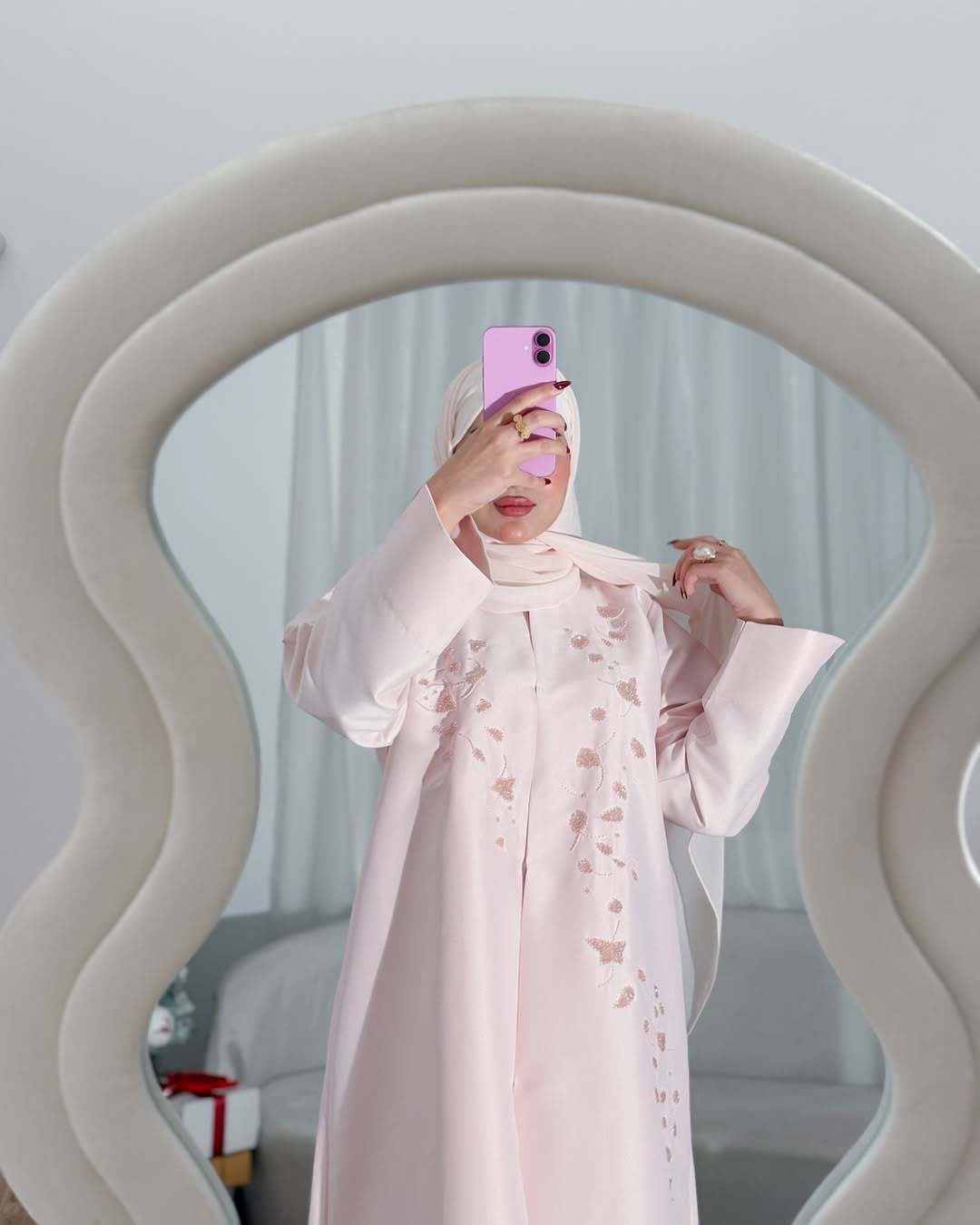 Blush Elegance – 2-Piece Abaya Set