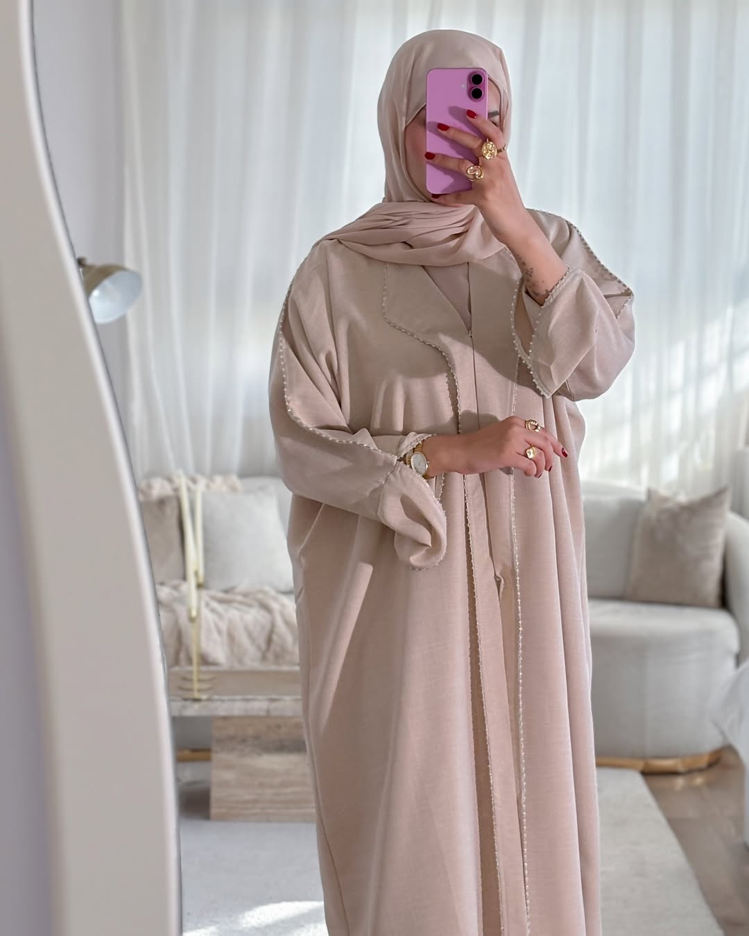 Natural Softness – 2-Piece Abaya Set