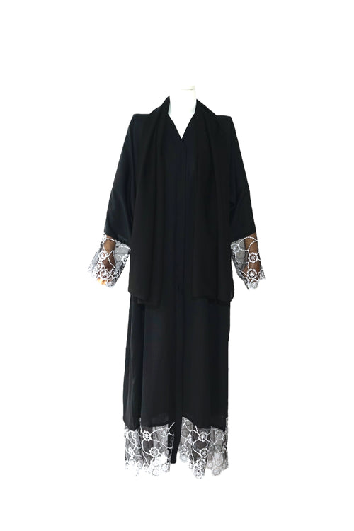 Black Elegance – 2-Piece Abaya Set