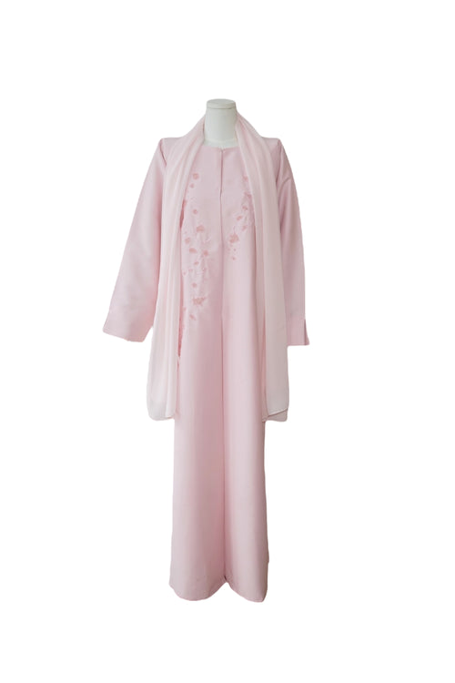 Blush Elegance – 2-Piece Abaya Set