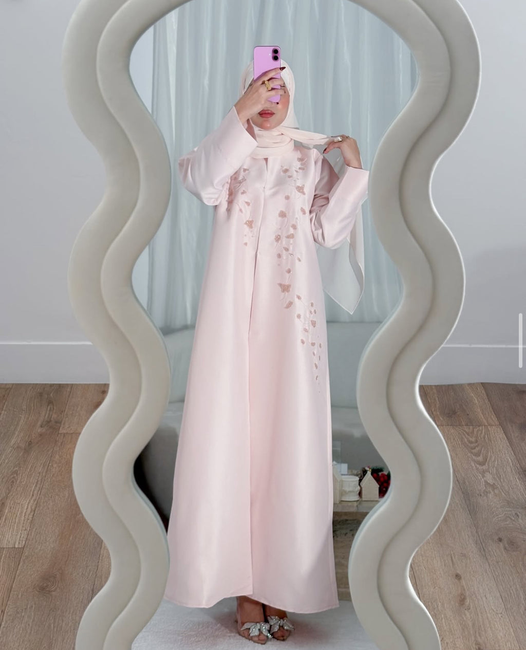 Blush Elegance – 2-Piece Abaya Set