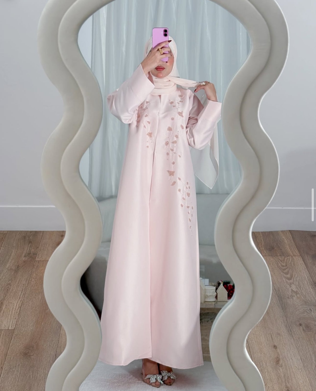 Blush Elegance – 2-Piece Abaya Set